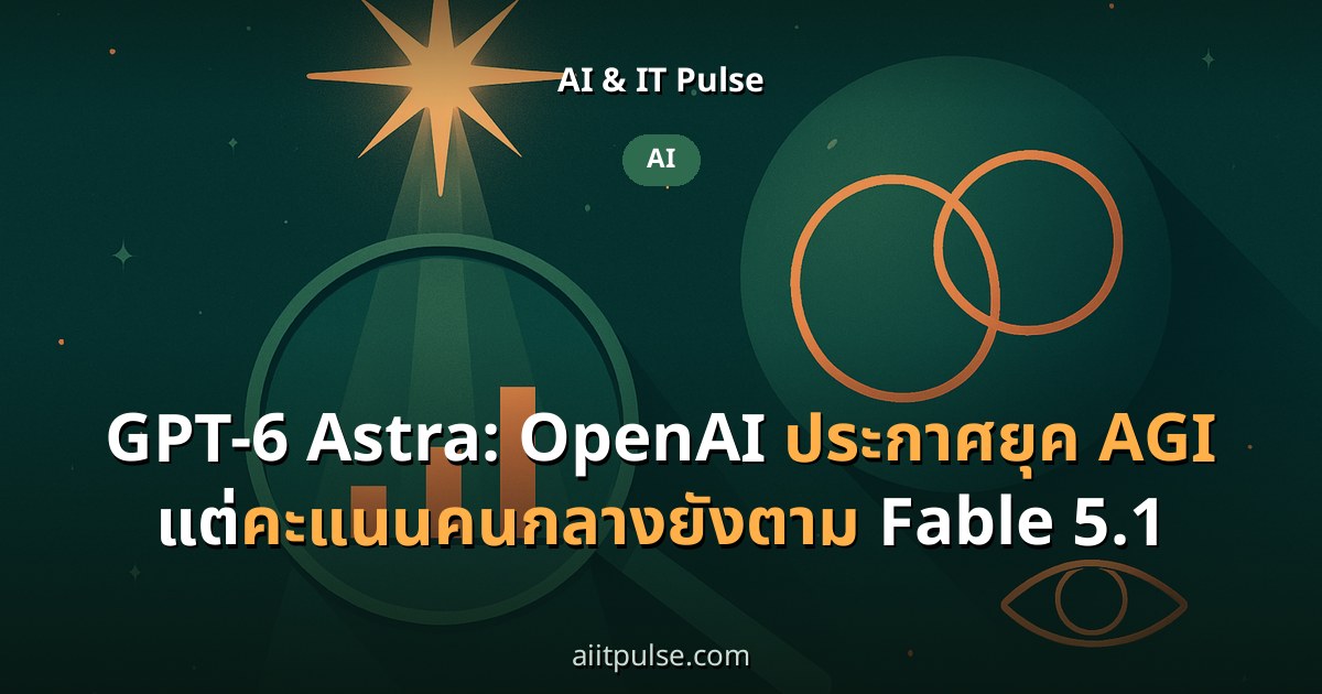 GPT-6 Astra: OpenAI ประกาศยุค AGI แต่คะแนนคนกลางยังตาม Fable 5.1